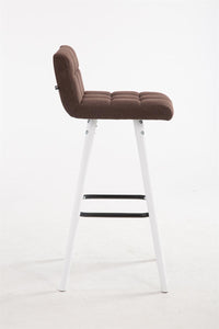 Barhocker Lincoln V2 Stoff Weiß
