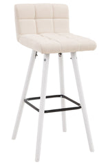 Barhocker Lincoln V2 Stoff Weiß