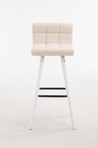 Barhocker Lincoln V2 Stoff Weiß