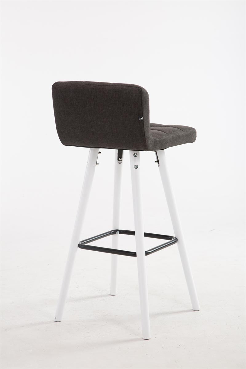 Barhocker Lincoln V2 Stoff Weiß