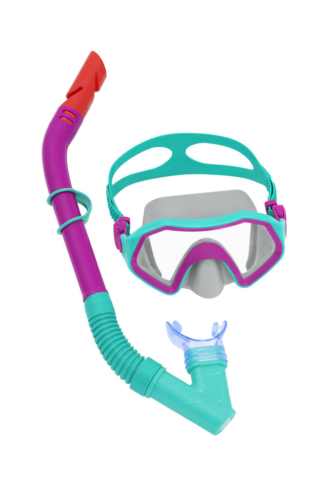 Children's Snorkeling Set Pink Mask, Fins, Snorkel Bestway 25046 (2)