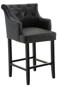 Barhocker Lykso Echtleder Schwarz