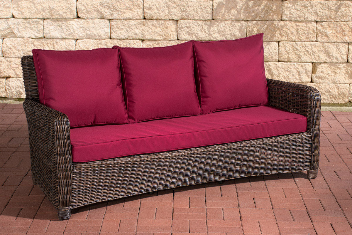 CLP 3er Sofa San Fernando Rubinrot
