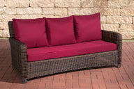 CLP 3er Sofa San Fernando Rubinrot