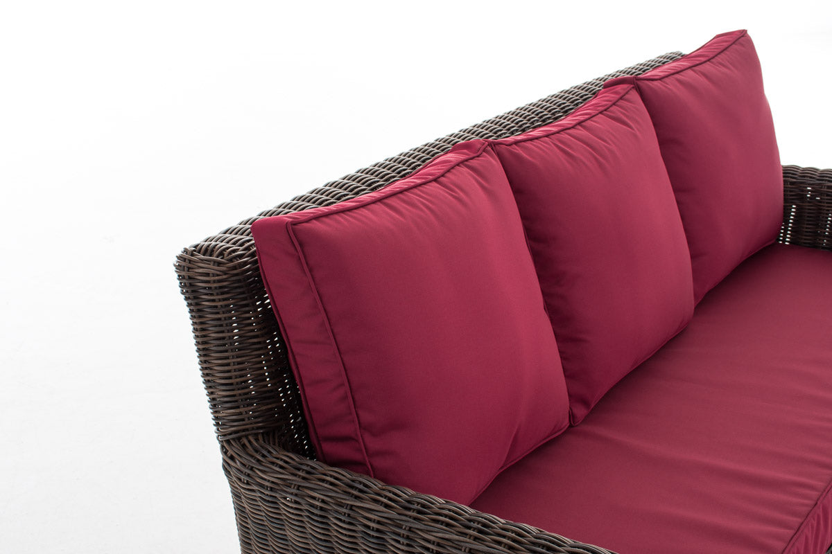 CLP 3er Sofa San Fernando Rubinrot – Produktabbildung 3