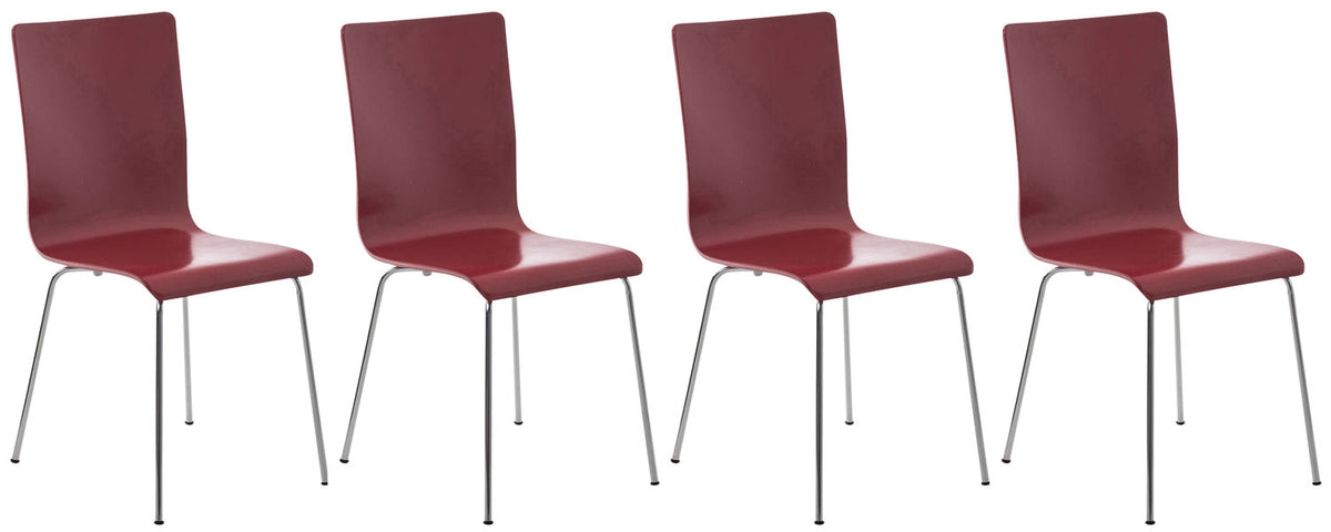 CLP 4er Set Besucherstuhl Pepe