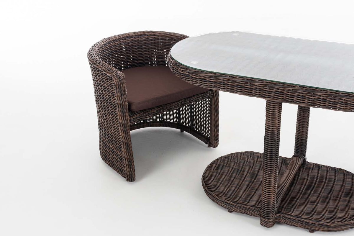 CLP Sitzgruppe Bayamo Rundrattan Terrabraun – Produktabbildung 3