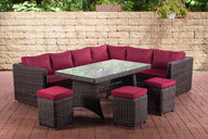 CLP Sitzgruppe Siena 5mm Rubinrot