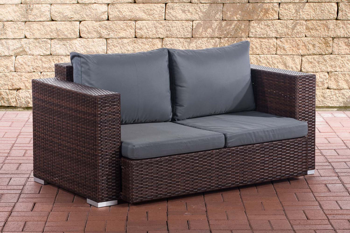 CLP 2er Sofa Provence / Sunset Eisengrau