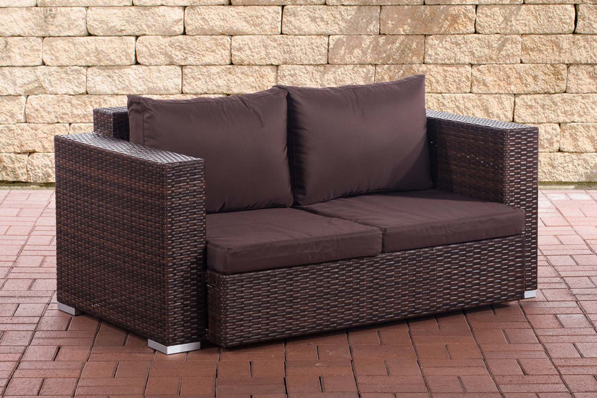 CLP 2er Sofa Provence / Sunset Terrabraun