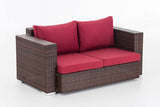 CLP 2er Sofa Provence / Sunset Rubinrot – Produktabbildung 2