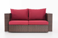 CLP 2er Sofa Provence / Sunset Rubinrot – Produktabbildung 3