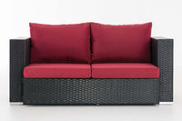 CLP 2er Sofa Provence / Sunset Rubinrot – Produktabbildung 10