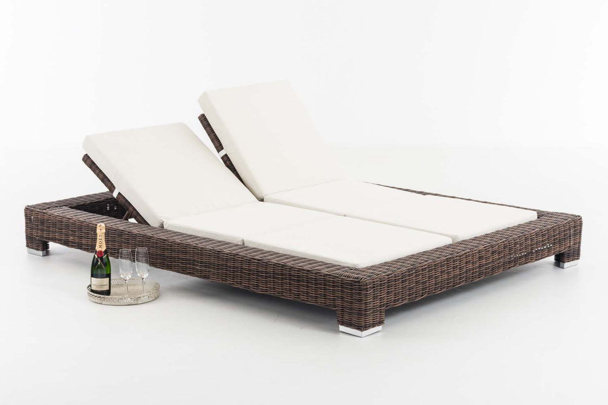 CLP Sonnenliege Sunshine Rundrattan cremeweiß – Produktabbildung 2