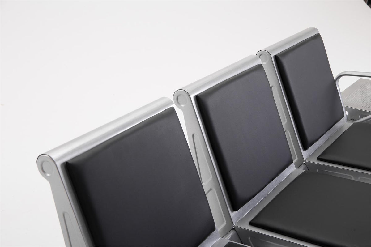 CLP 3er Wartebank Terminal Kunstleder mit Tische – Produktabbildung 5