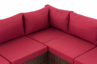 CLP Ecksofa-Garnitur Liberi Rubinrot – Produktabbildung 4