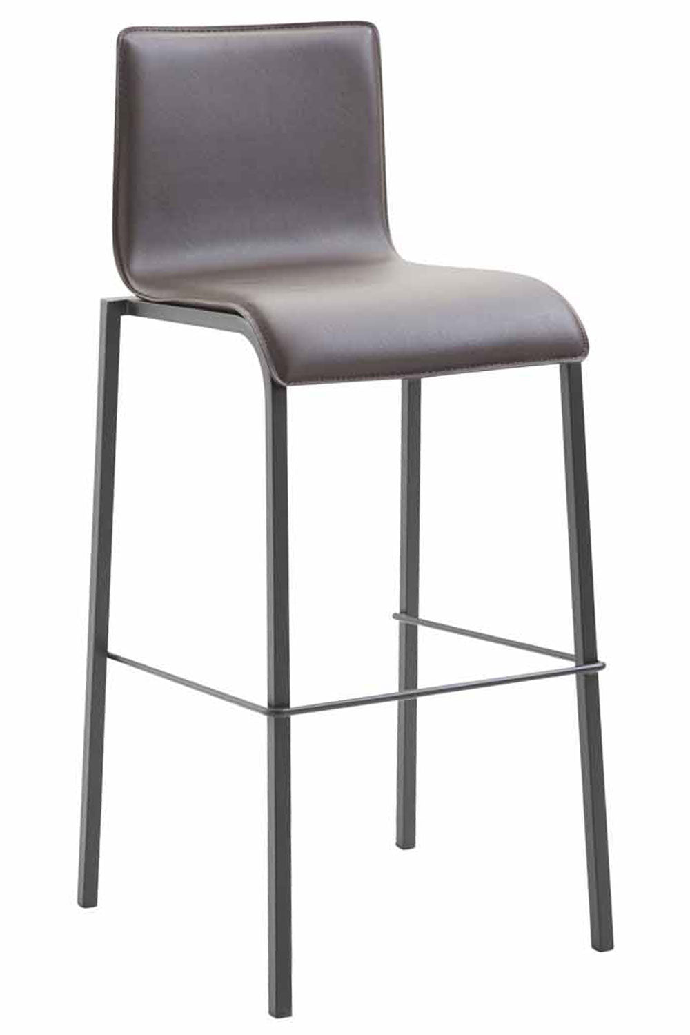 CLP Barhocker Kado Kunstleder Square Flach schwarz – Produktabbildung 4