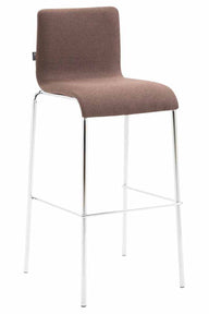 CLP Barhocker Kado Stoff Rund Flach chrom