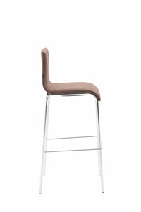 CLP Barhocker Kado Stoff Rund Flach chrom – Produktabbildung 3