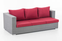 CLP 3er Sofa Provence rubinrot – Produktabbildung 9