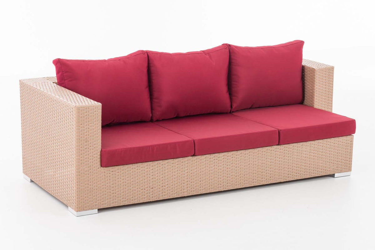 CLP 3er Sofa Provence rubinrot – Produktabbildung 2