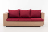 CLP 3er Sofa Provence rubinrot – Produktabbildung 3