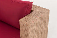 CLP 3er Sofa Provence rubinrot – Produktabbildung 5