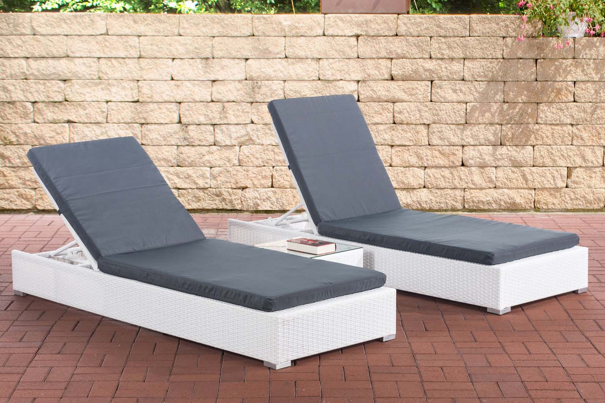 CLP 2x Sonnenliege Nadi mit Tisch eisengrau – Produktabbildung 7