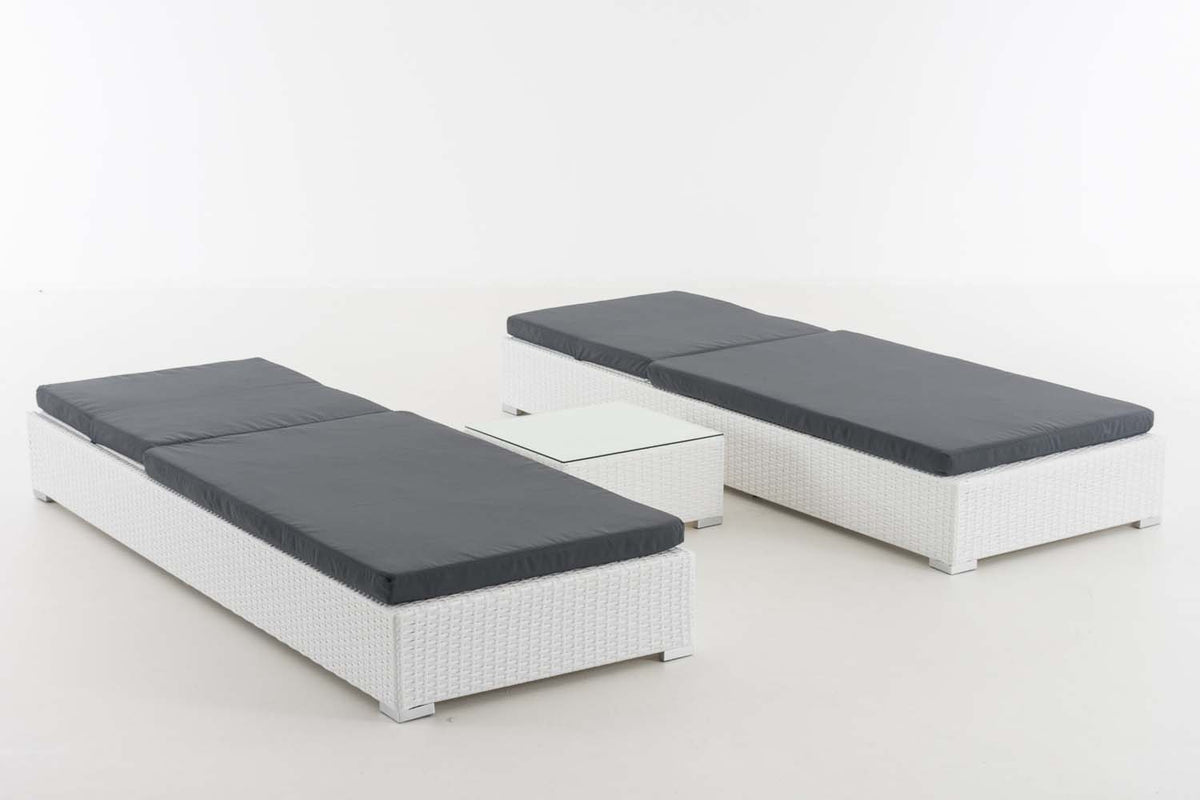 CLP 2x Sonnenliege Nadi mit Tisch eisengrau – Produktabbildung 8