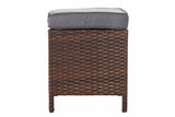 CLP Hocker Vilato Flachrattan, eisengrau – Produktabbildung 3