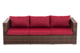 CLP 3er Sofa Honolulu rubinrot – Produktabbildung 2