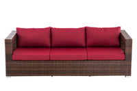 CLP 3er Sofa Honolulu rubinrot – Produktabbildung 2