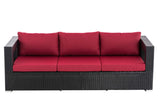 CLP 3er Sofa Honolulu rubinrot – Produktabbildung 7