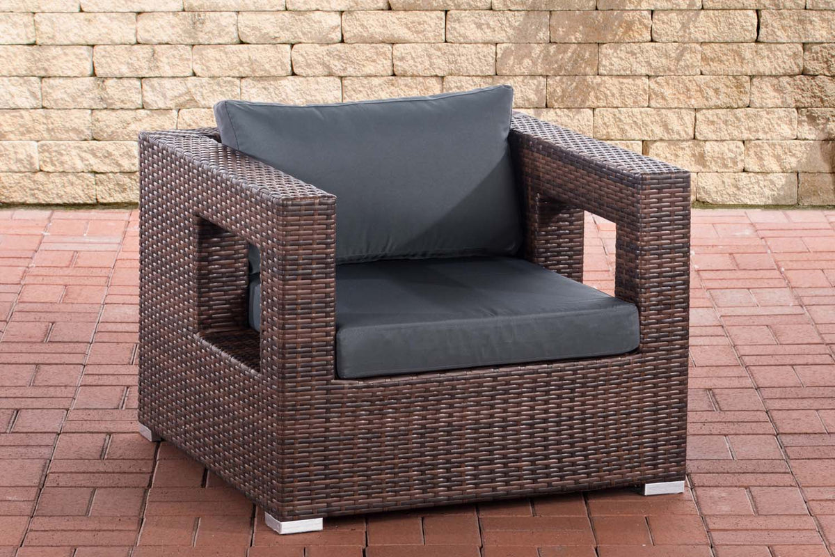 CLP Polyrattan Garten Sessel Honolulu eisengrau