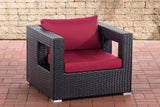 CLP Polyrattan Garten Sessel Honolulu rubinrot – Produktabbildung 6