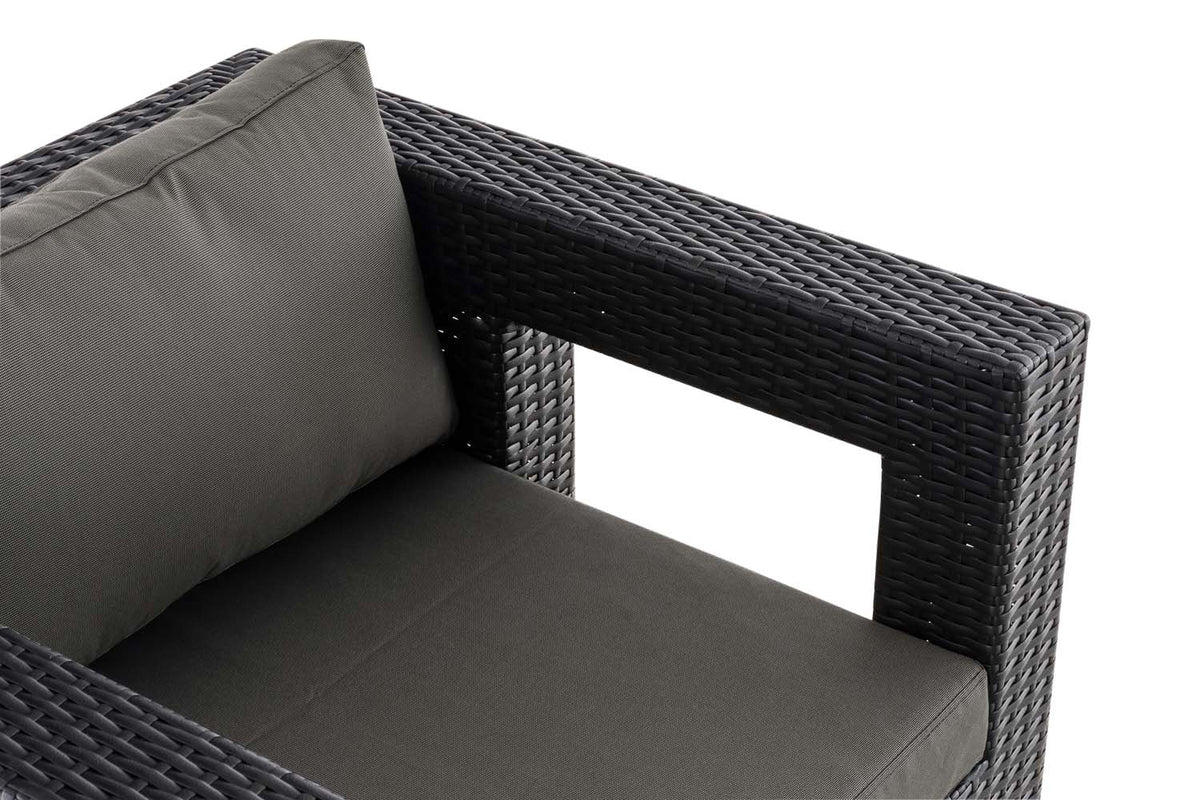 CLP Polyrattan Garten Sessel Honolulu anthrazit – Produktabbildung 9