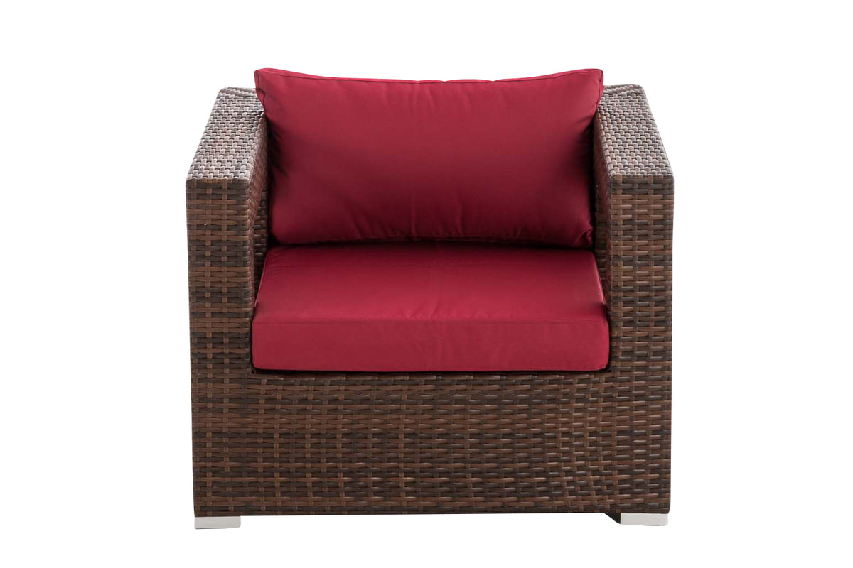 CLP Polyrattan Garten Sessel Honolulu rubinrot – Produktabbildung 2