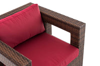 CLP Polyrattan Garten Sessel Honolulu rubinrot – Produktabbildung 4