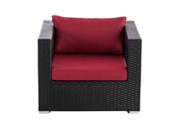 CLP Polyrattan Garten Sessel Honolulu rubinrot – Produktabbildung 7