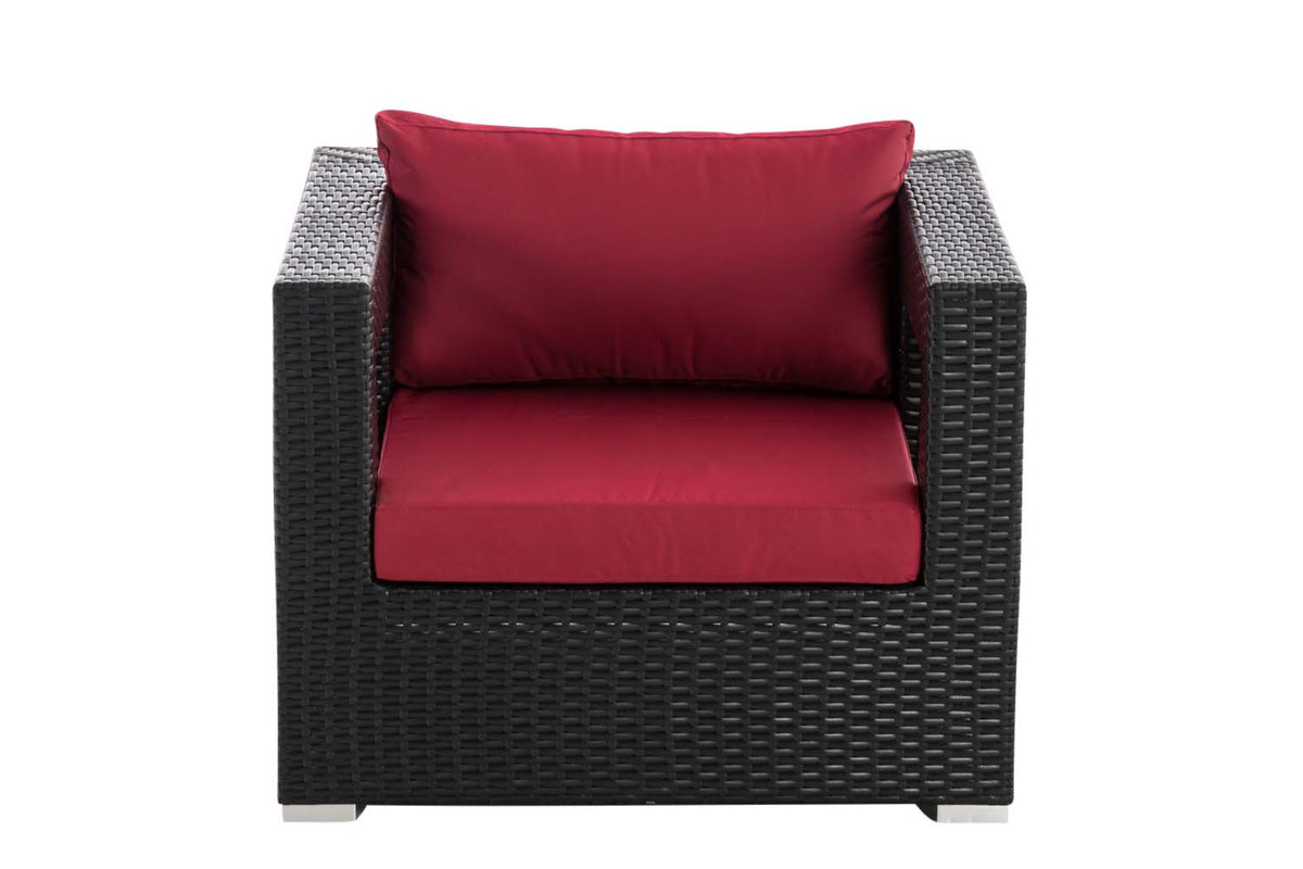 CLP Polyrattan Garten Sessel Honolulu rubinrot – Produktabbildung 7