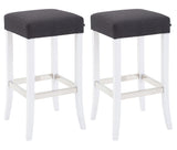 CLP 2er Set Barhocker Venta Stoff weiß – Produktabbildung 3