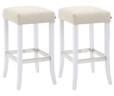 CLP 2er Set Barhocker Venta Stoff weiß – Produktabbildung 9