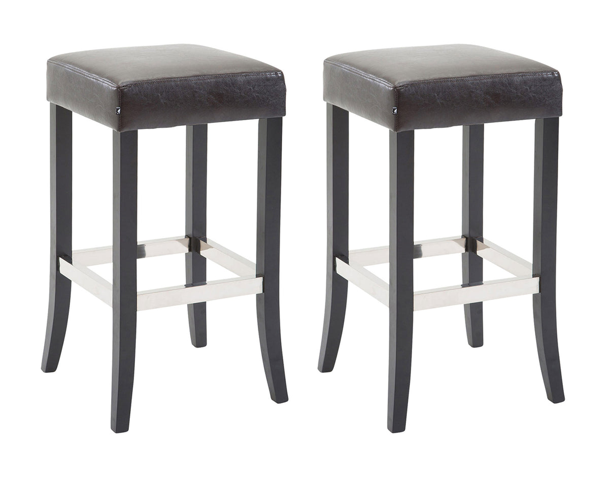 CLP 2er Set Barhocker Venta Kunstleder schwarz