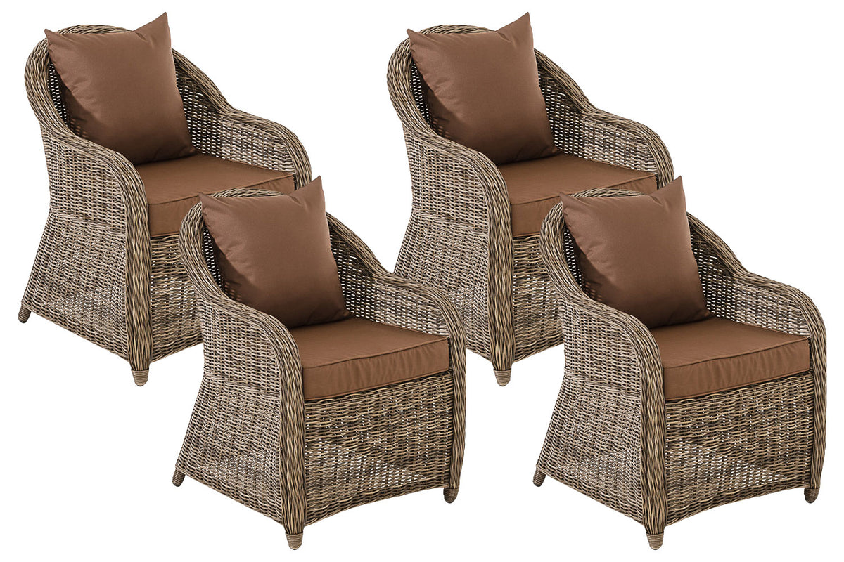 CLP 4er Set Sessel Stavanger / Farsund Terrabraun – Produktabbildung 9