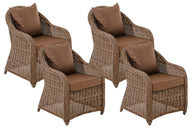 CLP 4er Set Sessel Stavanger / Farsund Terrabraun