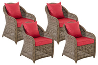 CLP 4er Set Sessel Stavanger / Farsund Rubinrot – Produktabbildung 9