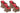 CLP 4er Set Sessel Stavanger / Farsund Rubinrot