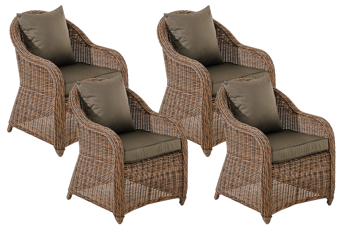 CLP 4er Set Sessel Stavanger / Farsund Anthrazit