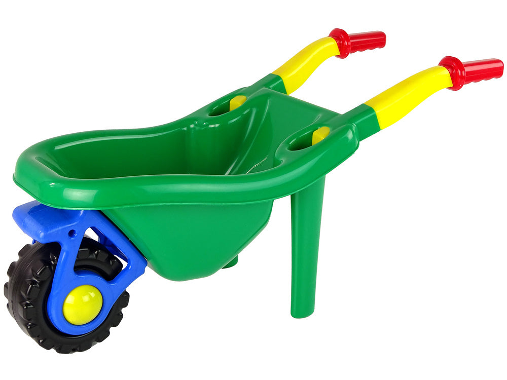 Large colorful garden wheelbarrow green