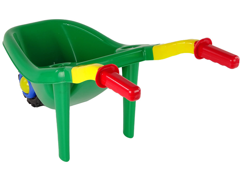 Large colorful garden wheelbarrow green (2)
